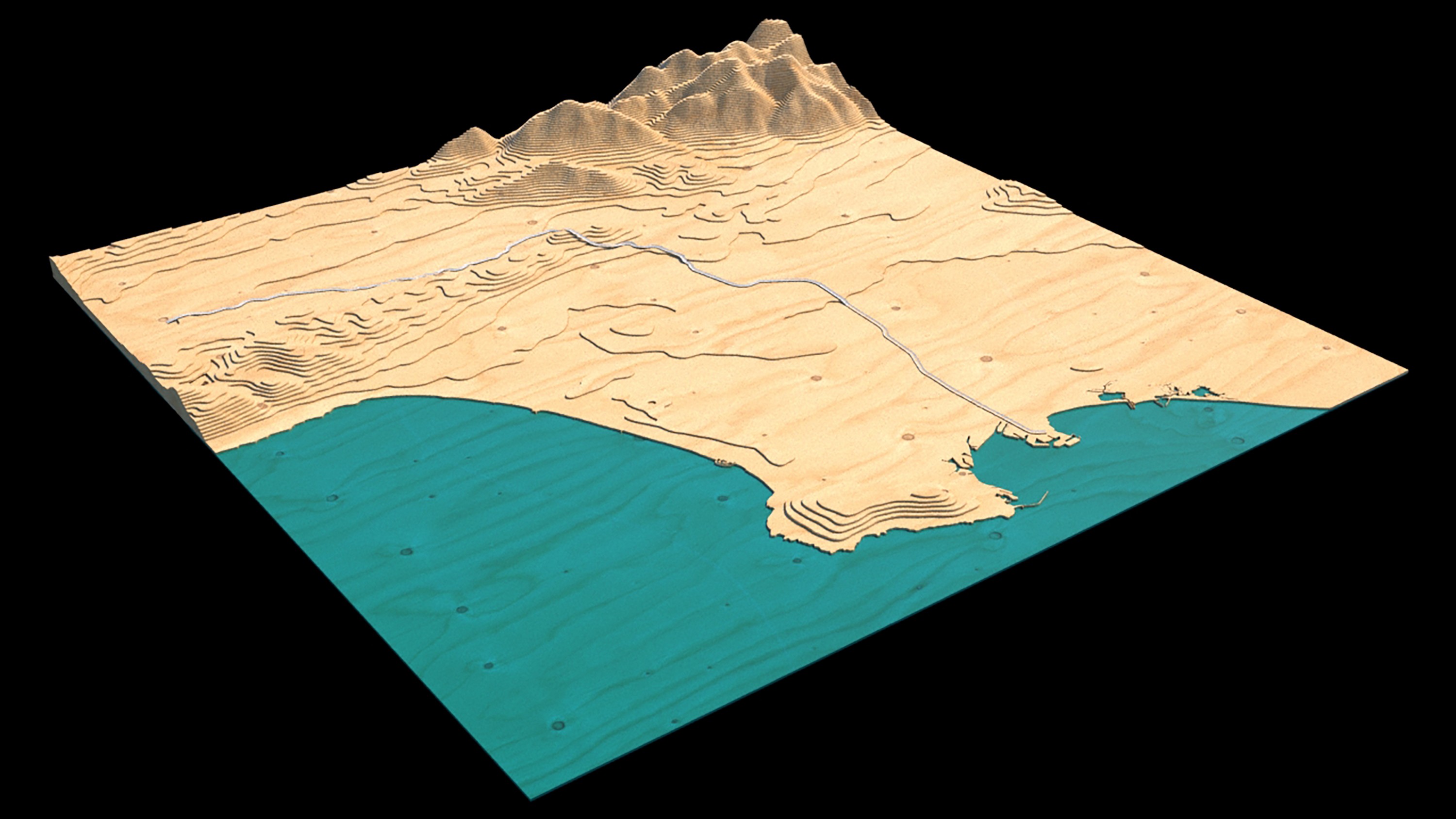 LA River topography